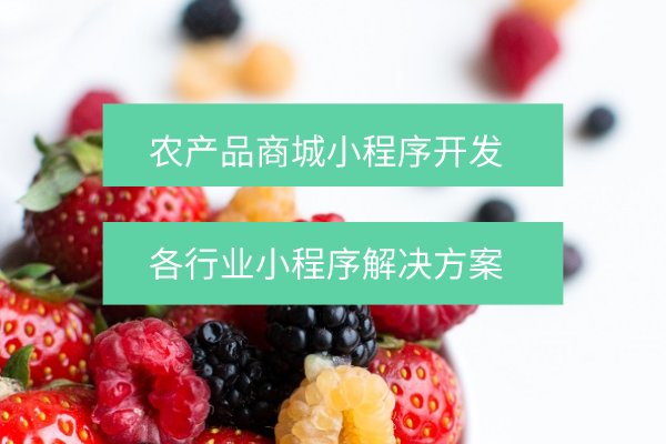 農產品商城小程序開發